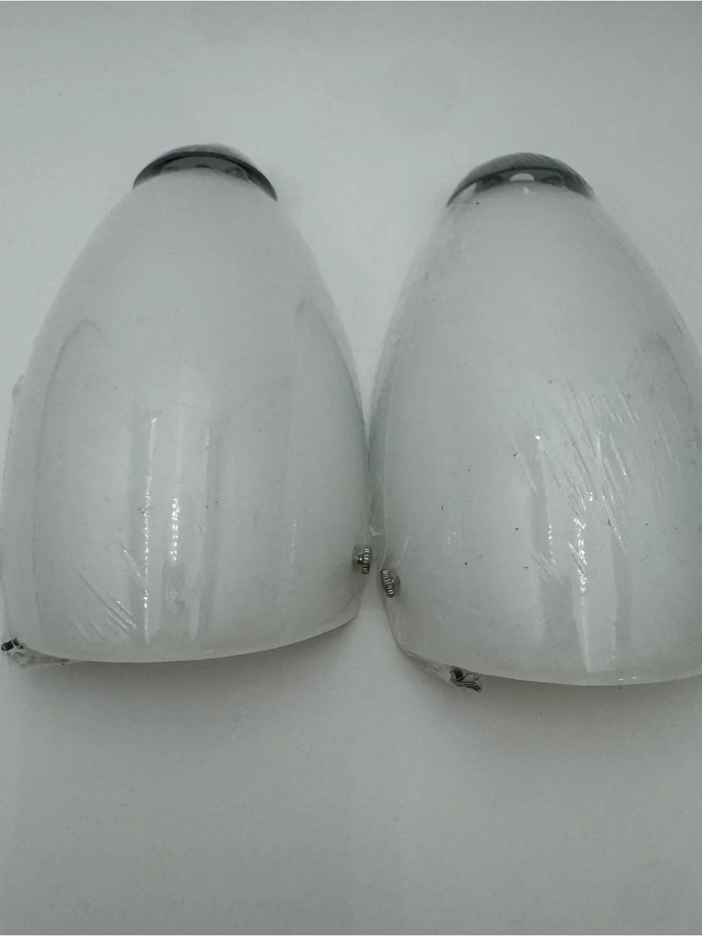 New IKEA SANTIR Wall Sconce Light Fixture Frosted Glass Nickel Set of 2
